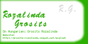 rozalinda grosits business card